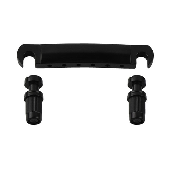MOKKHNB 1 Set Black Electric Guitar Bridge Tailpiece for Electric Guitar with Wraparound Function