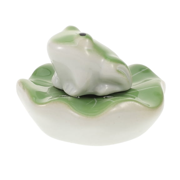 MOKKHNB 1 Set of Ceramic Frog Aquarium Decor Green Floating Animal Statues Home Decoration