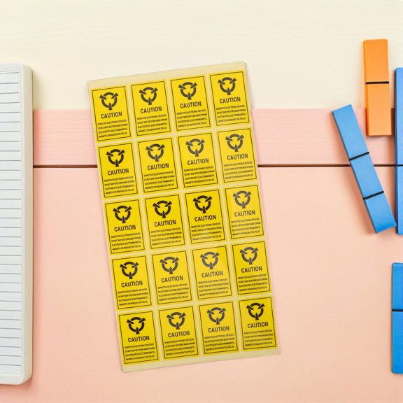 MOKKHNB 1000 Pcs Yellow Esd Caution Label Hard Drive Security Sticker