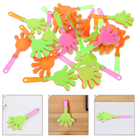 MOKKHNB 100Pcs Assorted Color Plastic Hand Clappers Noise Maker for Parties Sports Events and Concert Fans