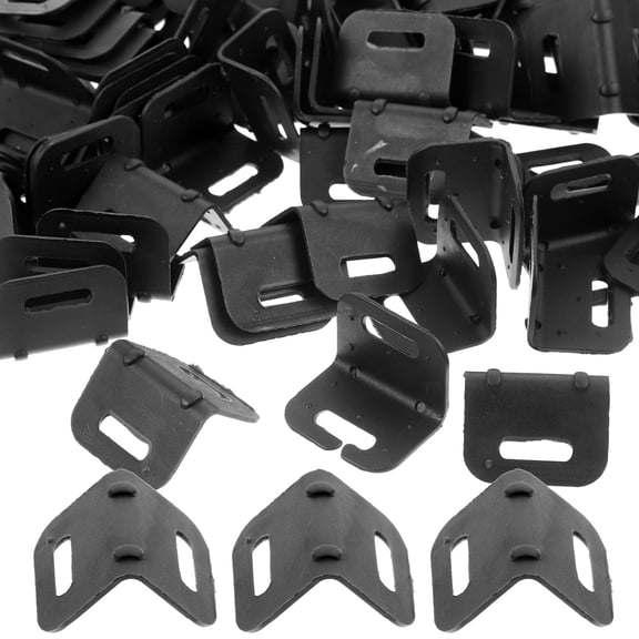 MOKKHNB 100Pcs Black Plastic Corner Guards for Packing and Cargo Tie Down Protection