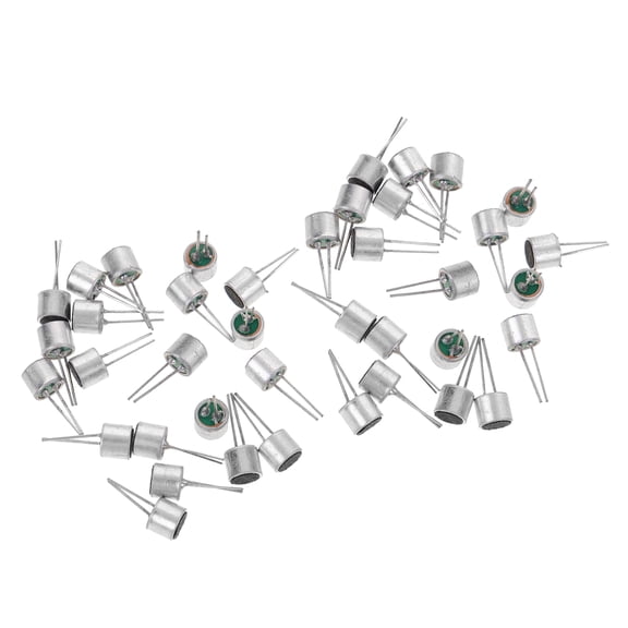 MOKKHNB 100Pcs Cylindrical Electret Condenser Microphone with Stable Pins for Home Audio Capture