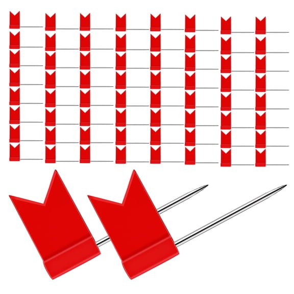 MOKKHNB 100Pcs Flag Push Pins for Map Marking on Cork Board and Wall Map Displays