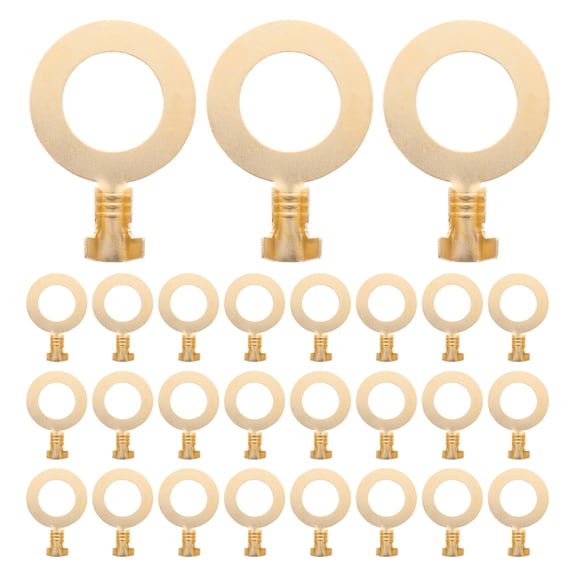 MOKKHNB 100Pcs Golden Copper Cable Terminal Connectors Reusable Heavy Duty Wire Lugs for Battery Wiring