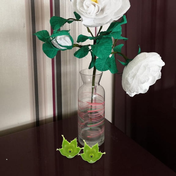 MOKKHNB Rose Calyxes Green Plastic DIY Flower Arrangement Base for Home Decor 100Pcs