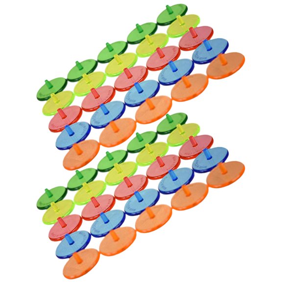 MOKKHNB 100Pcs Round Golf Ball Position Markers Assorted Color Transparent Design for Precise Golf Alignment