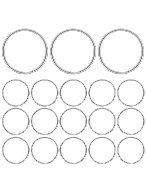 100Pcs Round Stainless Steel Keychain Rings Reliable Key Ring Holders for Bags and Backpacks