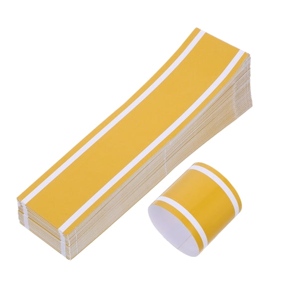 MOKKHNB 100Pcs Self Adhesive Plated Gold Napkin Bands Disposable for Home Dinner Silverware Wrapping and Party Decor