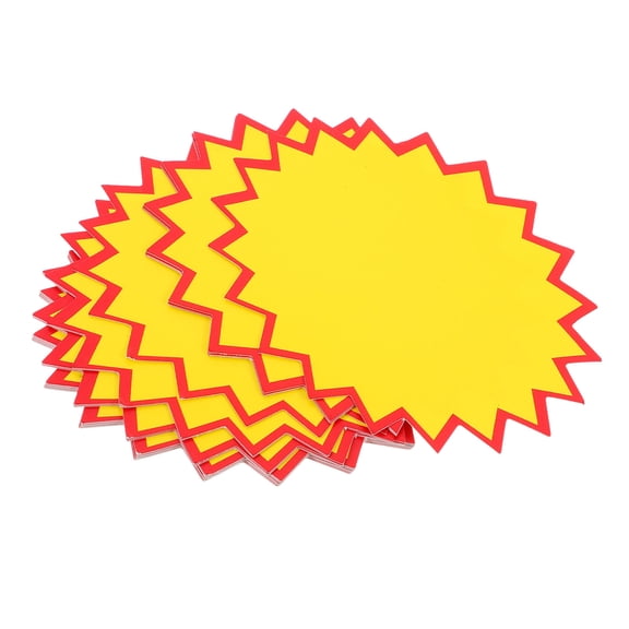 MOKKHNB 100Pcs Yellow Store Price Label Paper for Sign Holder Stand with Easy Clip Design
