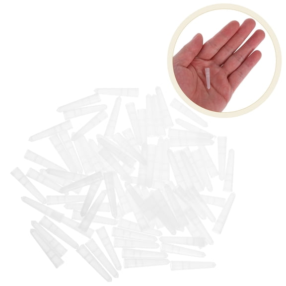 MOKKHNB 100pcs Eyelash Tweezers Cases Plastic Cover For Protect Tweezer Tips Transparent Point Head
