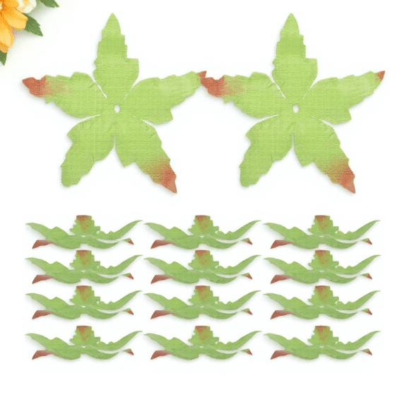 MOKKHNB 100pcs Fabric Rose Petal for Flower Decorations with Realistic Design in Green Color