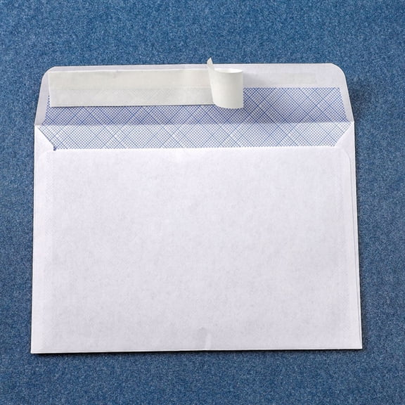 MOKKHNB 100pcs Security Envelopes White Paper Self-Sealing For Business Documents