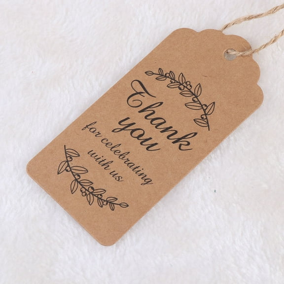 MOKKHNB 101Pc Kraft Paper Tags Brown for Decorating Candy Jars Cookies and Chocolate Boxes