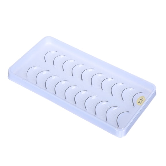 MOKKHNB White Artificial Fiber Fake Eyelashes for Decorative Smoky Party Makeup 10Pairs