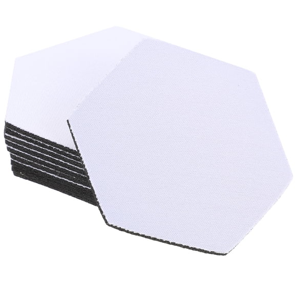 MOKKHNB 10Pcs Anti Scald Sublimation Coasters White Polyester Canvas DIY Thermal Transfer Cup Mats