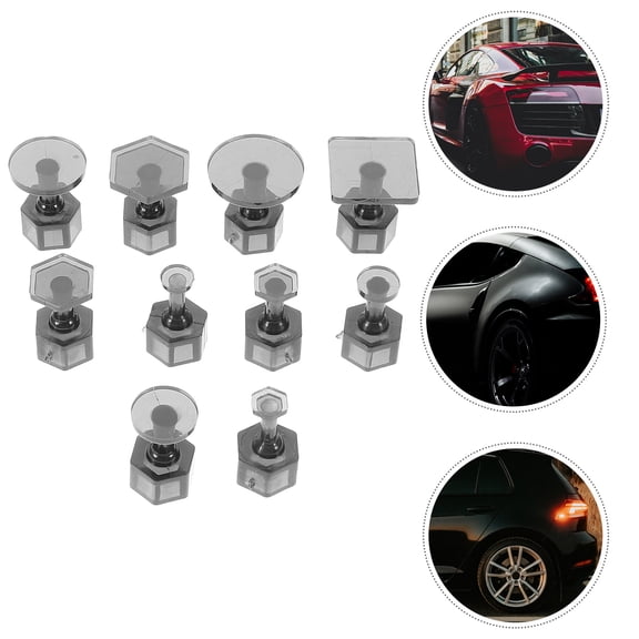MOKKHNB 10Pcs Car Dent Puller Tabs for Quick Fix Seamless Body Repair with Durable Suction Cup