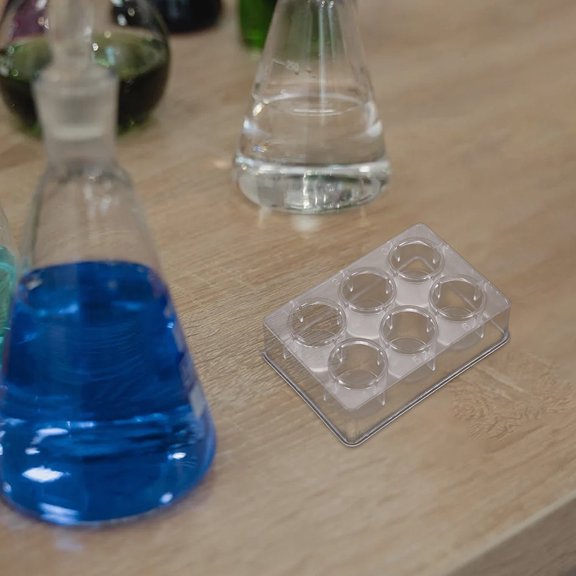 MOKKHNB 10Pcs Chemistry Laboratory Reaction Plates Clear Plastic for Science Experiments
