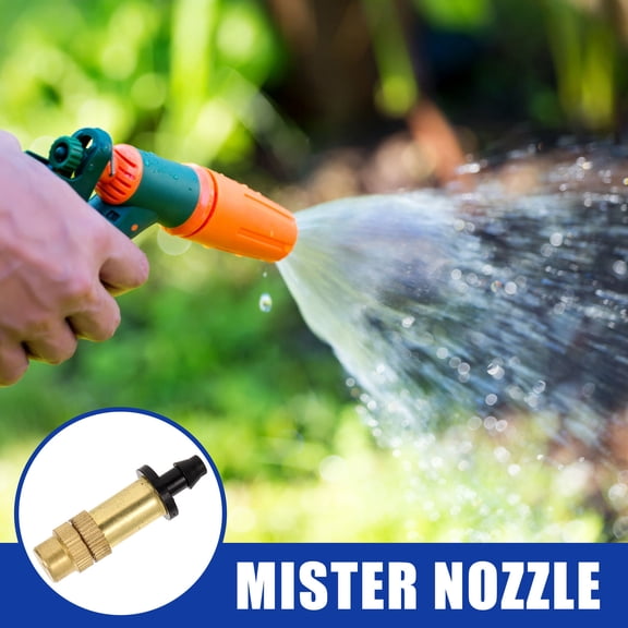 MOKKHNB 10Pcs Compact Copper Mister Sprinkler Nozzles for Garden Hose with Adjustable Spraying