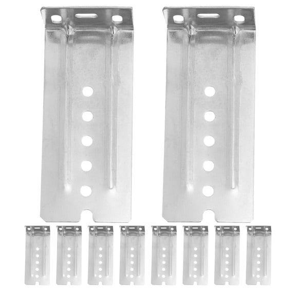 MOKKHNB 10Pcs Drawer Track Back Plate Plated Silver Metal for Kitchen Cabinet Drawer Slide Replacement