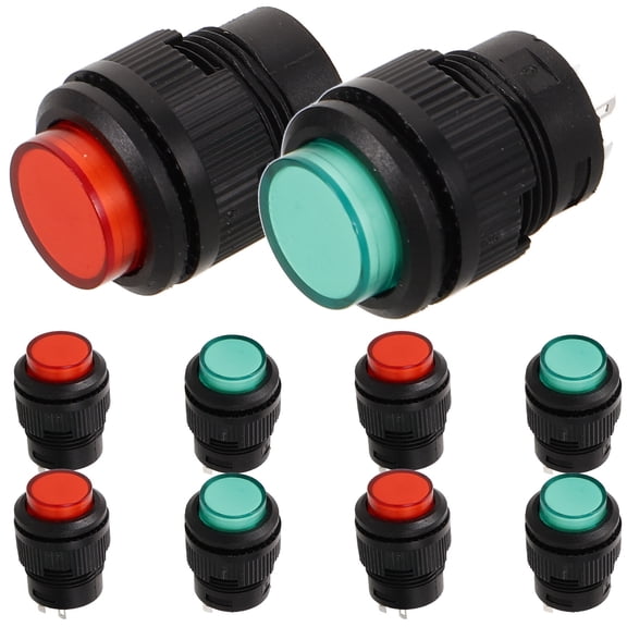 MOKKHNB 10Pcs Starter Switch Rocker Lighted Toggle Button with Durable Material for Home Use