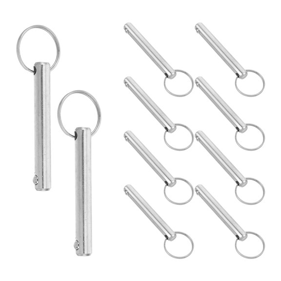 MOKKHNB 10Pcs Metal Locking Pin with Pull Ring Spring Loaded Carbon Steel Positioning Hardware