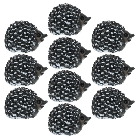 MOKKHNB 10Pcs Mini Resin Hedgehog Statues Lightweight Garden Animal Figurines for Decoration