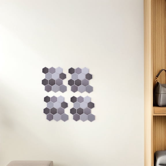 MOKKHNB 10-Pack Self-Adhesive Hexagon Honeycomb Wall Stickers Plastic Decorative Wall Decals for Home Decor