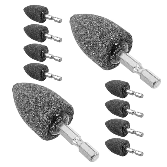 MOKKHNB 10Pcs Rotary Grinding Stone for Drill with Hex Shank High Efficiency Grinding Tool
