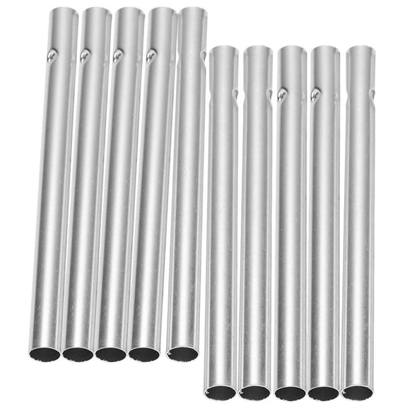 MOKKHNB 10Pcs Silver Metal Wind Chime Tubes Replacement Parts for DIY Crafting and Outdoor Decor