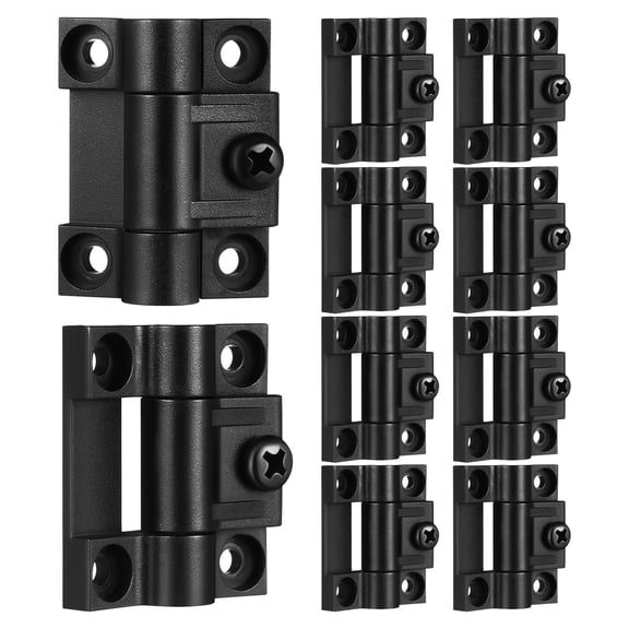 MOKKHNB 10Pcs Small Adjustable Black Torque Hinges for Wooden Boxes Closet Doors and Craft Projects