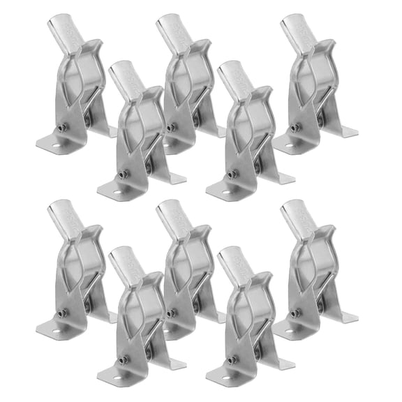 MOKKHNB 10Pcs Universal Silver Mop Clip Wall Mounted Strong Spring Grip for Tools