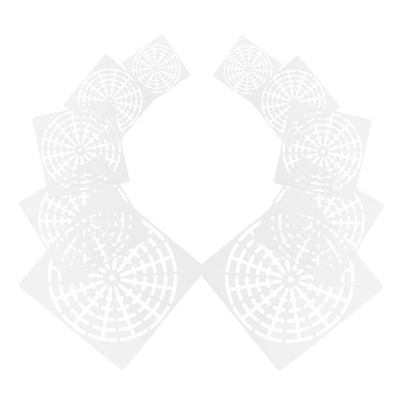 MOKKHNB 10Pcs White Mandala Painting Stencils Reusable Craft Templates for Home Decor Projects