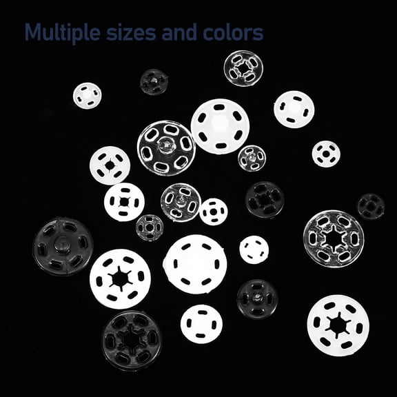 MOKKHNB 120Sets Assorted Color Plastic Snaps for Clothing Sew on Buttons for Bags Hats and Shoes