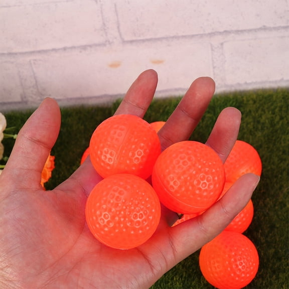 MOKKHNB 12Pcs Indoor Practice Golf Balls Lightweight Orange for Training and Approach Shot Practice