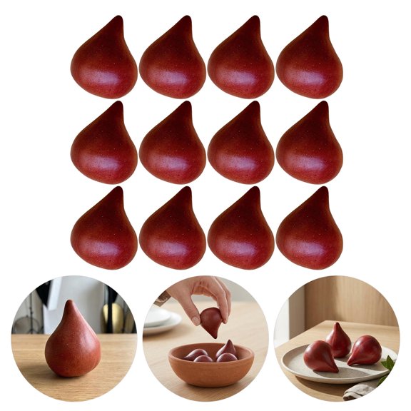 MOKKHNB 12Pcs Realistic Artificial Fig Fruit Decoration for Home Kitchen Party Display with Multi Color Plastic