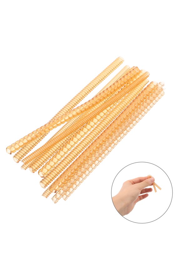 12Pcs Rings Adjuster for Loose Rings Golden Plastic Size Resizer Invisible Comfortable Bracelet Tightener