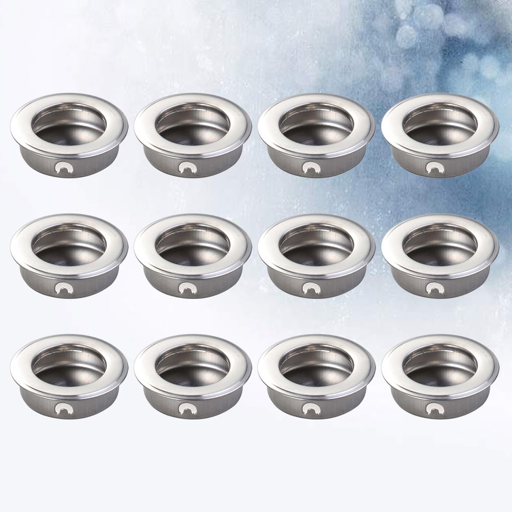 MOKKHNB Kitchen Renovation Door Handle Silver Stainless Steel 12Pcs