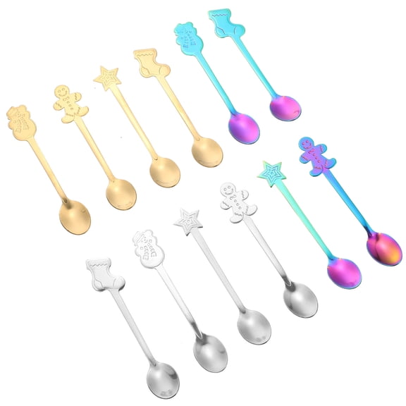 MOKKHNB 12Pcs Stainless Steel Dining Ware Set Assorted Color Compact Design for General Users