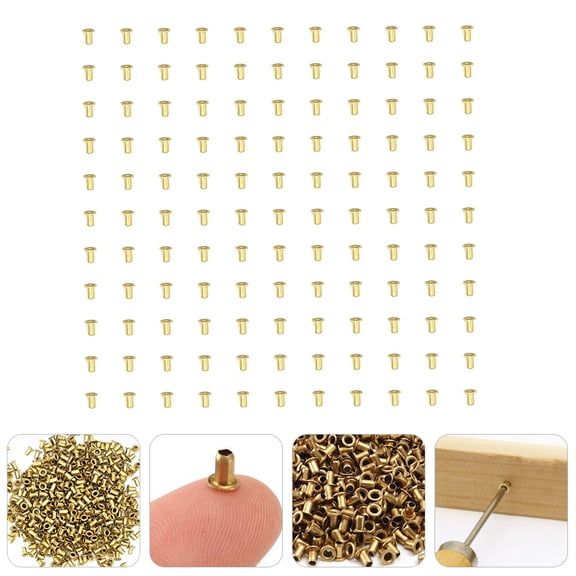 MOKKHNB Rust-Proof Golden Copper Eyelets for Hive Frames Strong and Durable 1400Pcs
