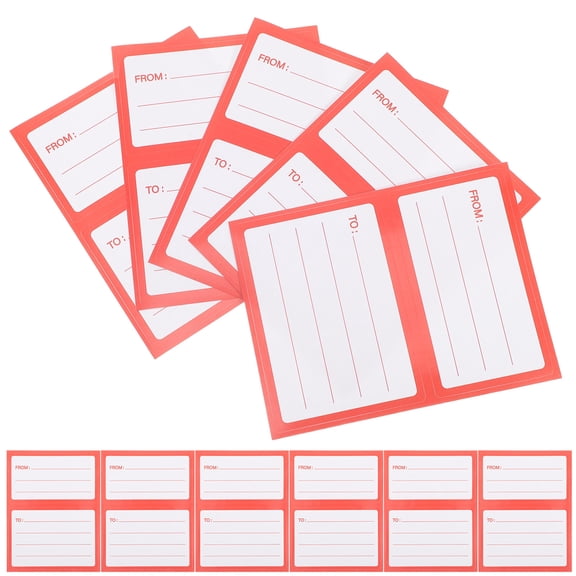 MOKKHNB 150Pcs Blank Address Labels Red for Writing on Mailing Envelopes and Shipping Packages