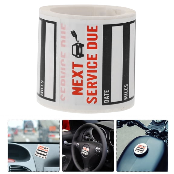 MOKKHNB 150Pcs Maintenance Labels Stickers Black Removable Car Stickers for Auto Service Reminder