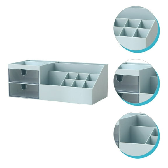 MOKKHNB Cosmetics Organizer Storage Holder Blue ABS 1Pcs