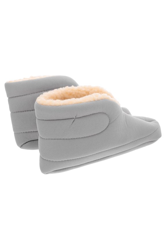 1Pair Warm Lined Snow Boot Socks Light Grey Insulated Boot Liners for Outdoor Use