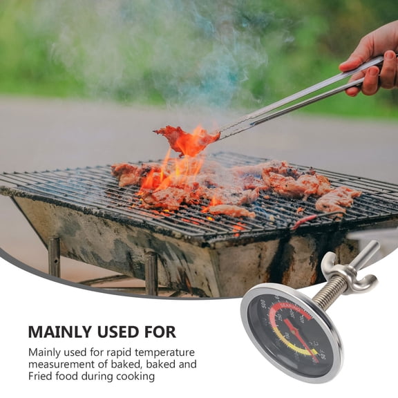 MOKKHNB 1Pc Durable Stainless Steel Baking Thermometer for Kitchen Oven and Bbq Use