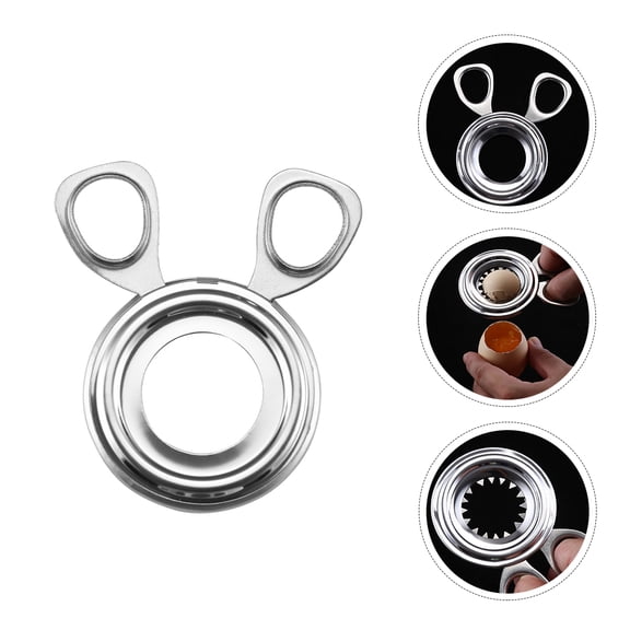MOKKHNB 1Pc Plated Silver Egg Opener Lever Style Stainless Steel Kitchen Supply