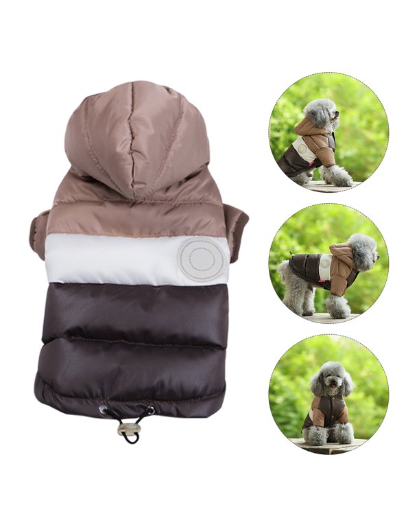 Dog Warm Vest 1Pc Cotton Soft Breathable Winter Pet Jacket Coffee Color Comfortable Outfit