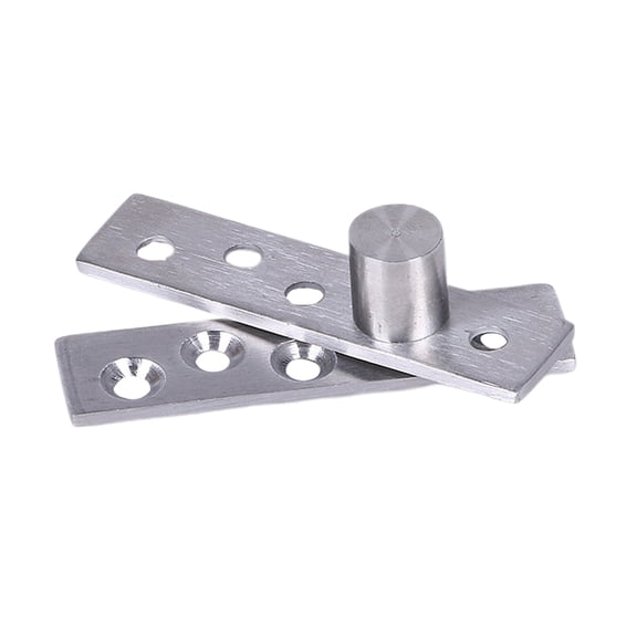 MOKKHNB 1Pc Furniture Door Pivot Hinge Plated Silver Stainless Steel 360 Degree Rotation Easy Install
