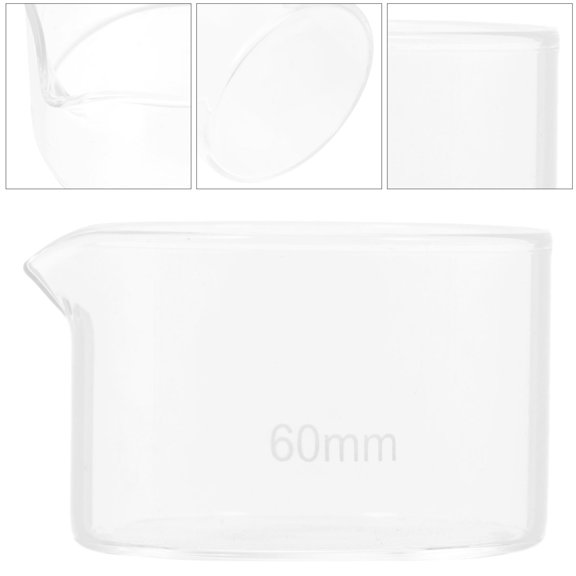 MOKKHNB 1Pc Heat Resistant Glass Crystallizing Dish with Spout for Laboratory Evaporation
