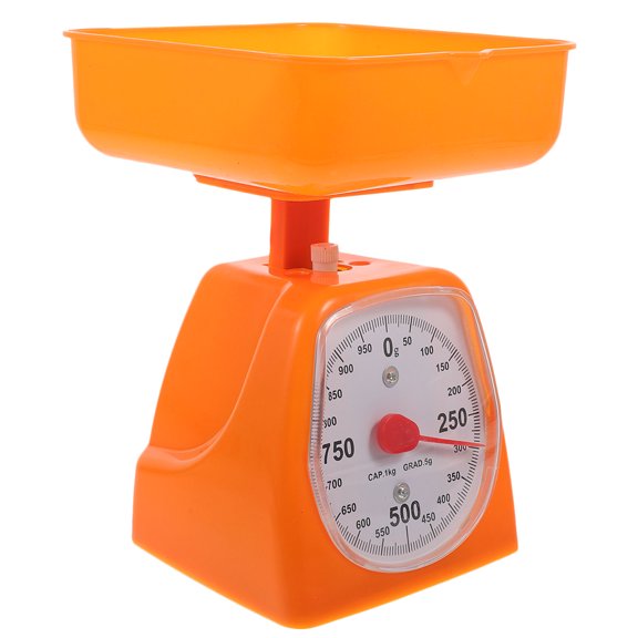 MOKKHNB 1Pc Professional Analog Dial Weighing Scale Orange for Kitchen and Science Experiments