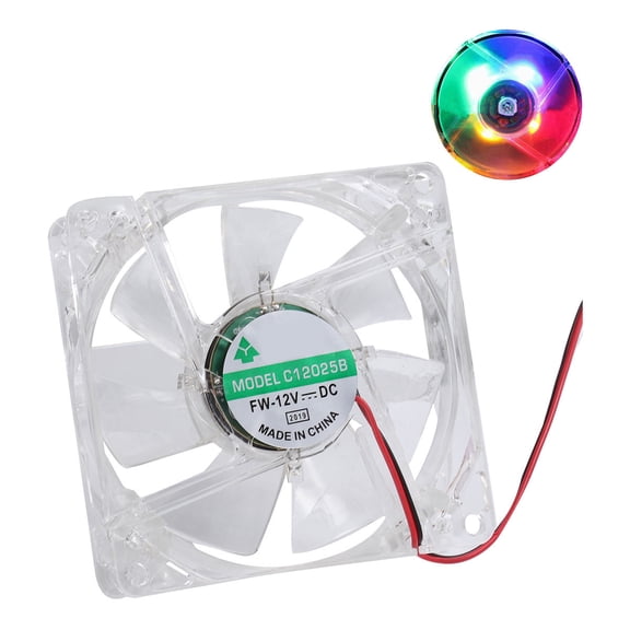 MOKKHNB Quiet Computer Case Fan with LED Lighting, Easy Installation, Large Airflow Cooling for PC